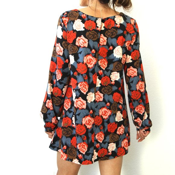 NWT Vici Juliet Floral Long Sleeve Shift Dress - Picture 2 of 8